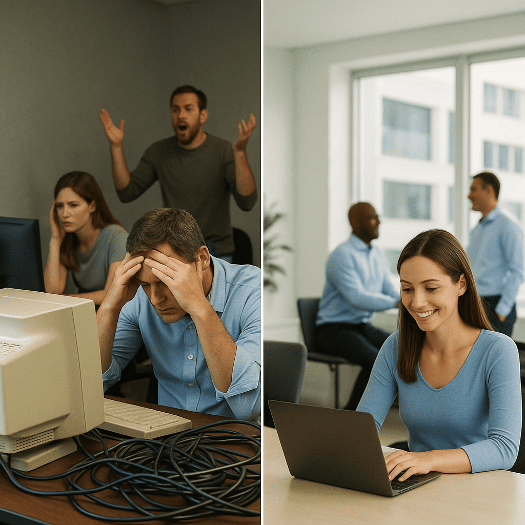 Chaotic IT setup vs Smooth IT Environment