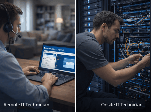Remote Desktop Support vs. Onsite: Pros, Cons, and Use Cases