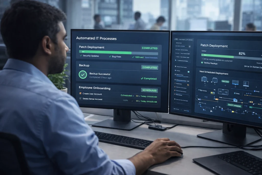 Monitoring IT processes in action