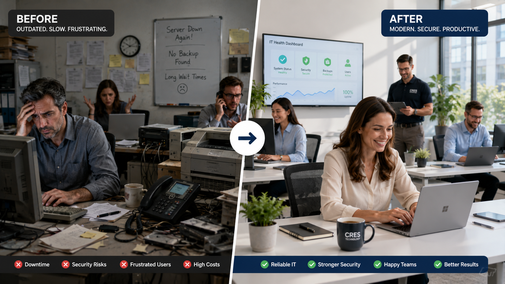 IT Support before and after
