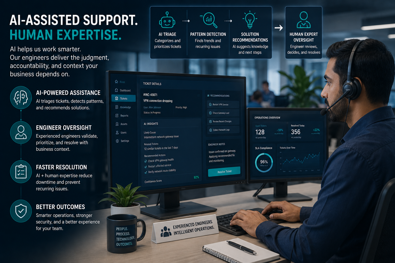 The 5 pillars of intelligent managed IT operations