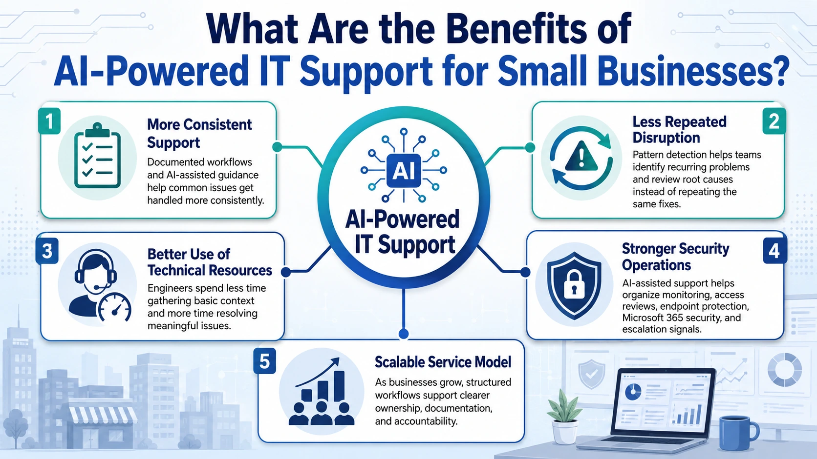 Benefits of AI-powered IT support for growing businesses